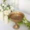 7" GOLD Roman Style Metal Compote VASE Flower Bowl Centerpiece